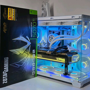(새제품 수랭 화이트)9800X3D, RTX5070Ti, 32GB, 수랭쿨러, 850W GOLD,방송게이밍컴퓨터본체 이미지