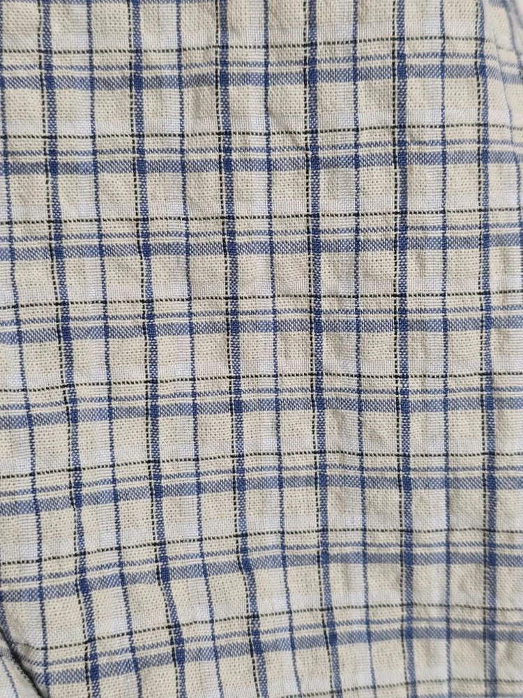 (새상품) 모노크롬 lofi check blouse 블라우스 슬리브리스 (Beige) free사이즈 이미지