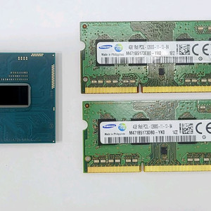 노트북 CPU 인텔 i5-4210M + 삼성 노트북용 램 DDR3L 4GB 2개 (총 8GB) 일괄 이미지