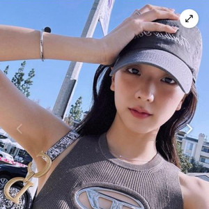 (새재품)기준 블랙핑크 지수 볼캡 네이비 모자 이미지