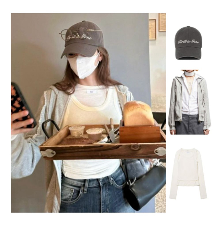 (새재품)기준 블랙핑크 지수 볼캡 네이비 모자 이미지