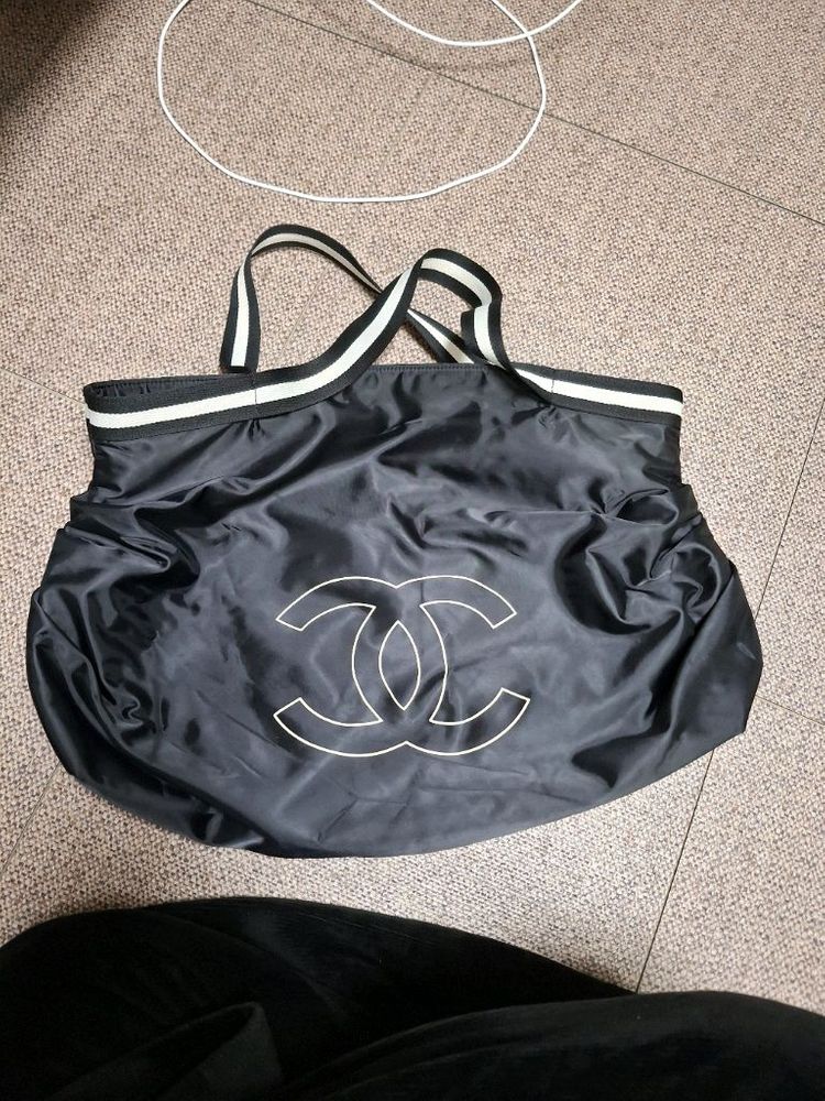 샤넬 CC로고 블랙백,블랙 나일론 토트백,쇼퍼백,숄더백,빅백,보스턴백,여행가방 이미지