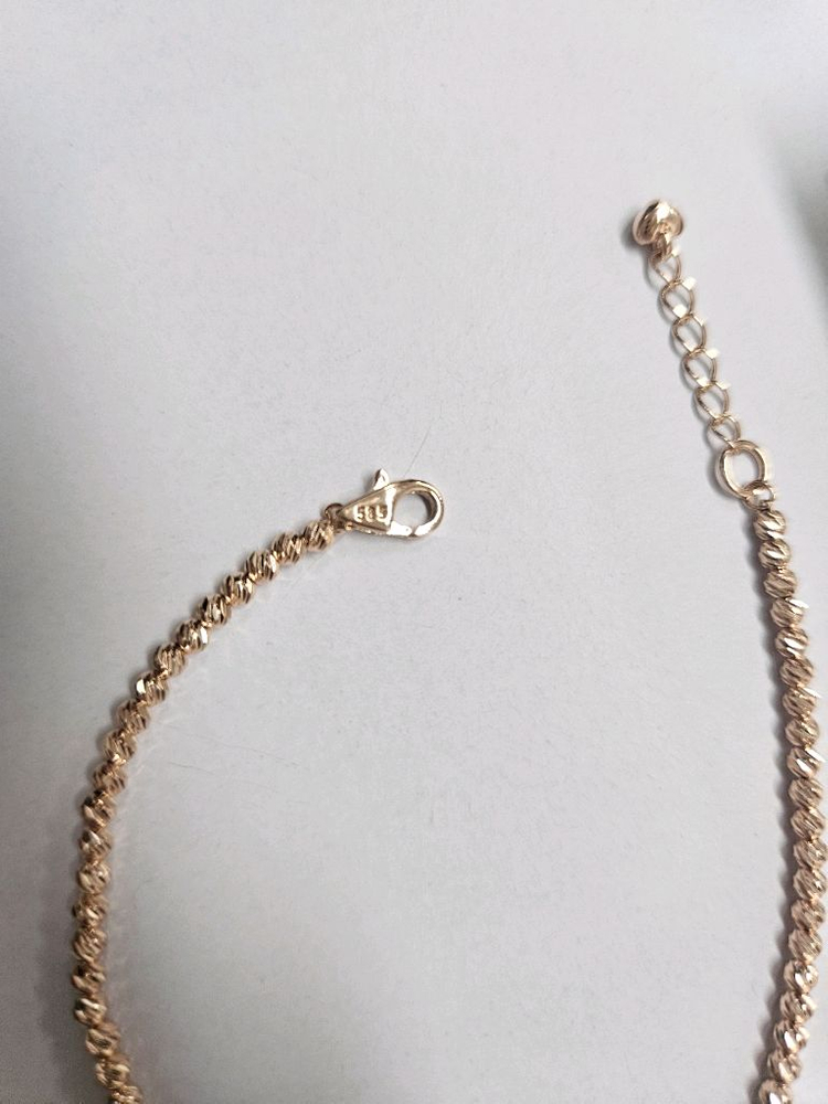 14k 컷팅볼팔찌 2.5mm 핑크골드 이미지