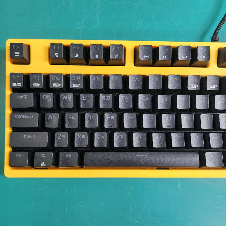 앱코 HACKER K660S 카일 광축 게이밍 키보드 (노란색 바디) 다량 보유 1개당 이미지