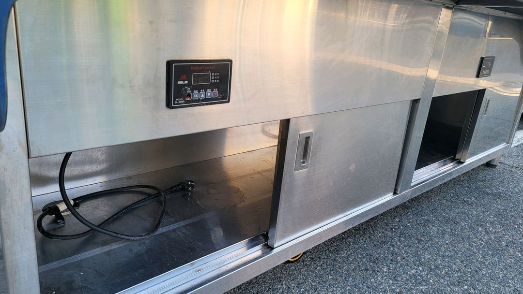 스텐 자율배식대 하부장 식당 뷔페 온열기능고장 2480mm 이미지