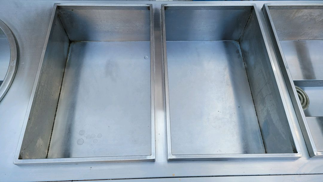 스텐 자율배식대 하부장 식당 뷔페 온열기능고장 2480mm 이미지