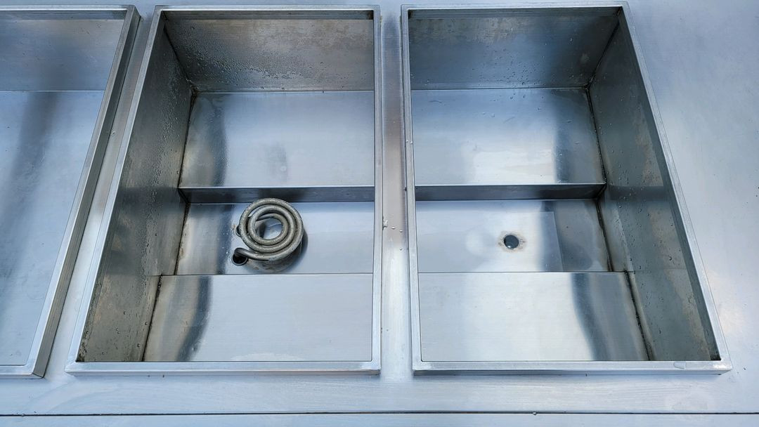 스텐 자율배식대 하부장 식당 뷔페 온열기능고장 2480mm 이미지