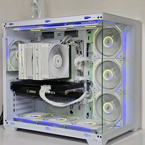 (새제품 반본체 공랭 화이트)9800X3D, 32GB, B850M, 850W GOLD 공랭최강, 방송게이밍컴퓨터본체 이미지