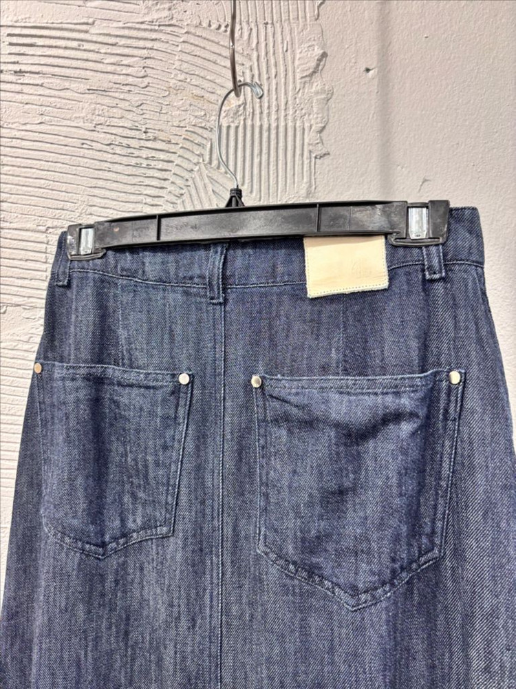 트리밍버드 여름 데님 롱스커트 이미지