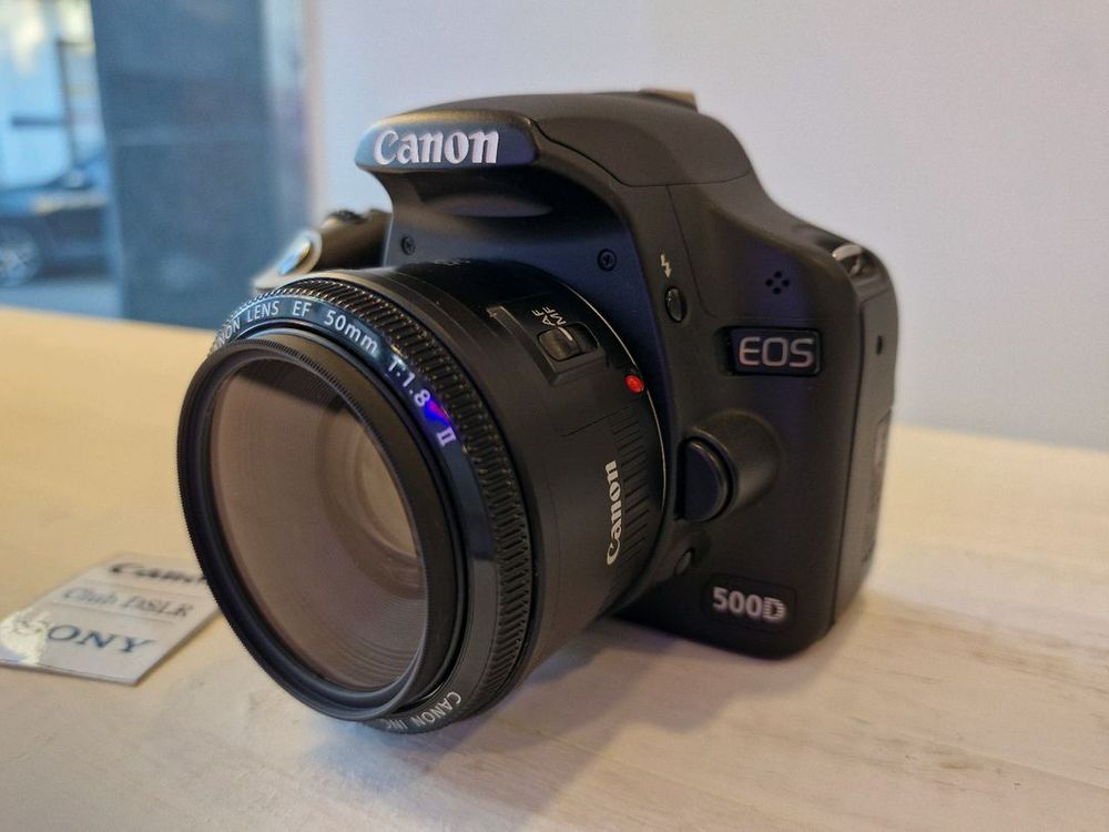 (A급 :16,900컷대) 캐논 EOS 500D DSLR 카메라 +EF 50mm f/1.8 렌즈+신품가방 이미지