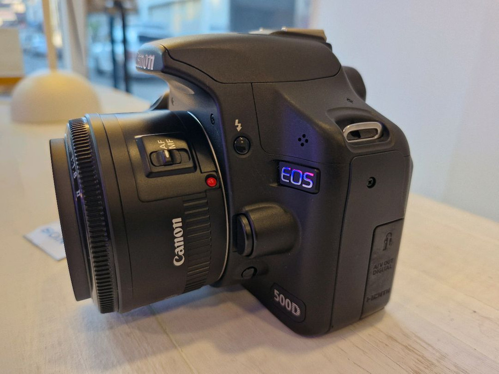 (A급 :16,900컷대) 캐논 EOS 500D DSLR 카메라 +EF 50mm f/1.8 렌즈+신품가방 이미지