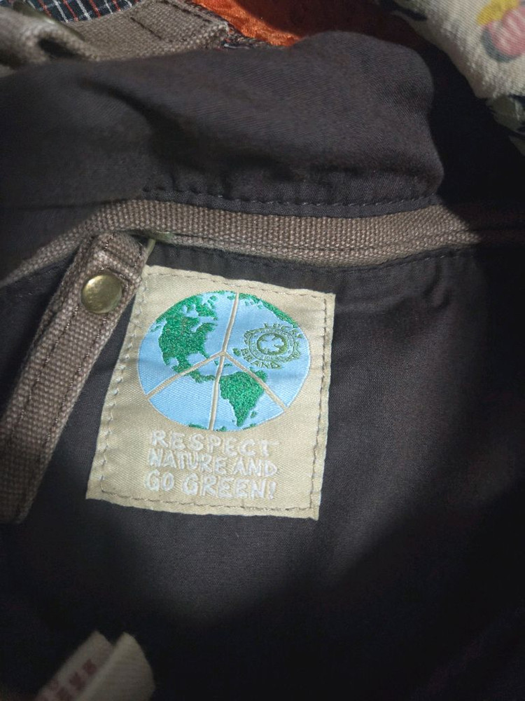 [Y2K/빈티지] 럭키브랜드(Lucky Brand) 실크 패치워크 호보백 이미지