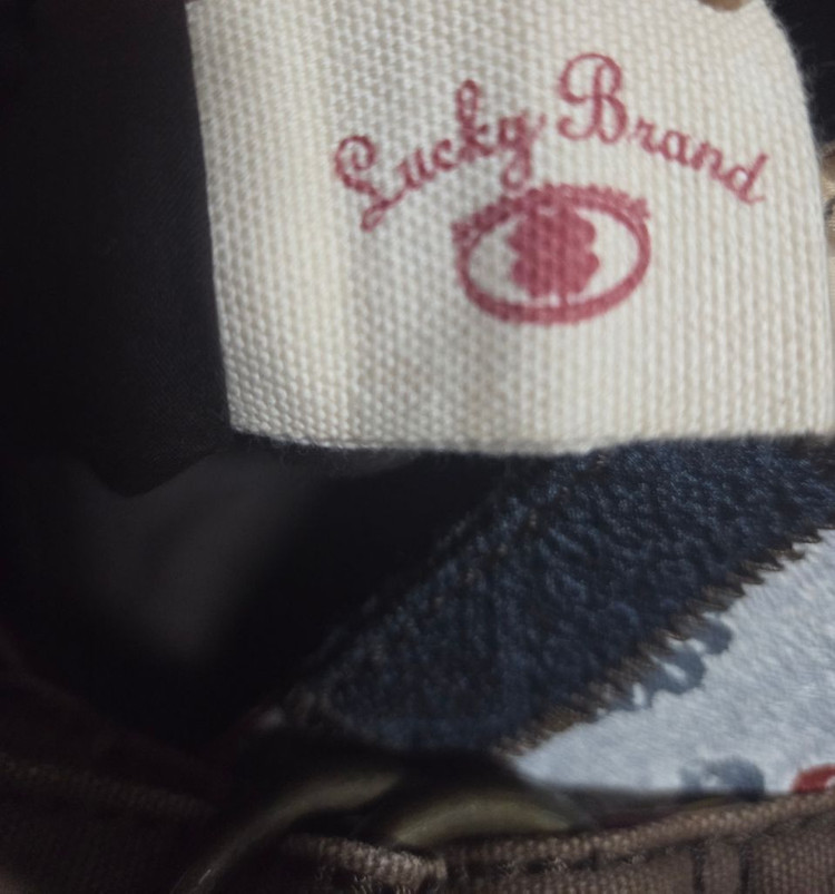 [Y2K/빈티지] 럭키브랜드(Lucky Brand) 실크 패치워크 호보백 이미지