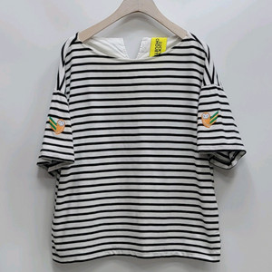 LUCKY CHOUETTE 20SS 럭키슈에뜨 보트넥 반팔티 / 여 FREE 화이트 블랙 이미지