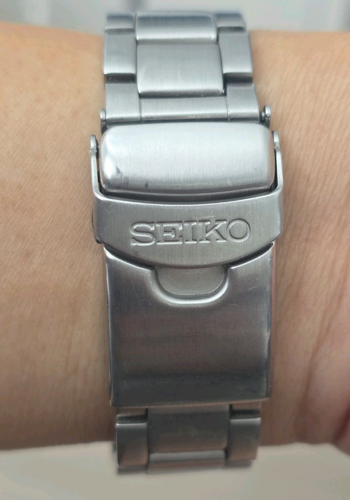 세이코 (SEIKO) 베이비스모 다이버 블랙 오토메틱 스켈레톤 백 시계 이미지