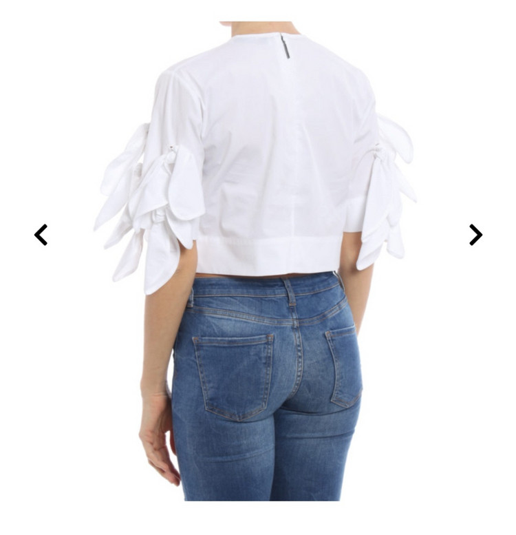 MSGM 리본 장식 포플린 블라우스 이미지