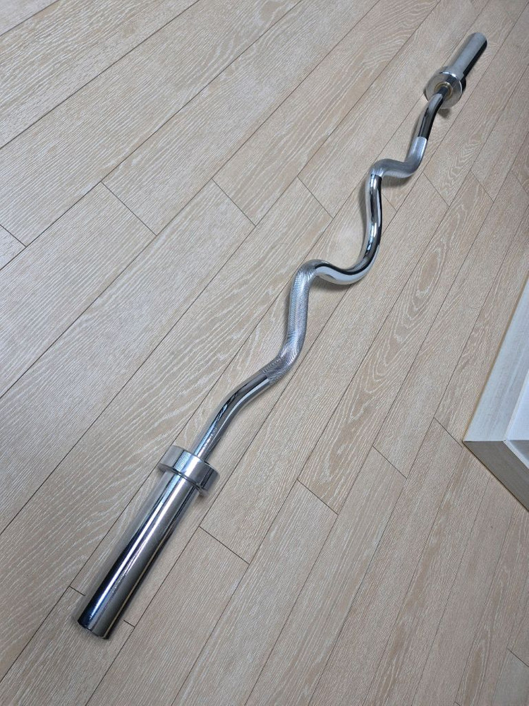 [신품급] 와일든 스텐 바벨 1900 중량봉, 이지바 1300 슈퍼 컬바, 10kg 원판, 정품 맥그립, 풀업밴드 이미지