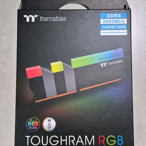 써멀테이크 DDR4 16GB 3600 CL18 TOUGHRAM RGB 블랙 (16GB(8Gx2)) 이미지