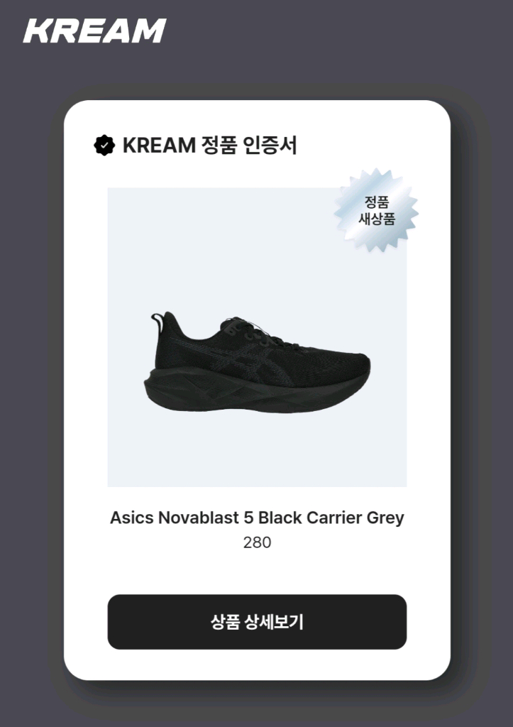 아식스 노바블라스트5 280 블랙 이미지