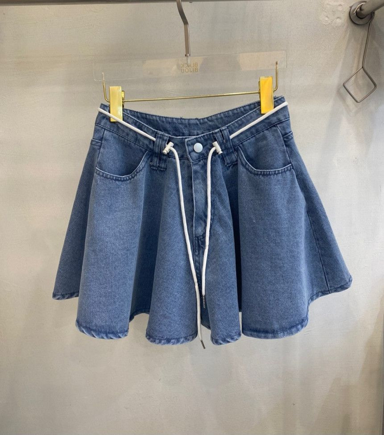 후레아 데님. 치마 반바지(S)ㅡ무배 이미지