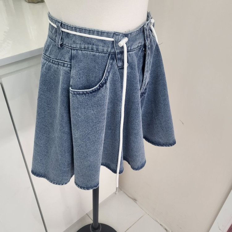 후레아 데님. 치마 반바지(S)ㅡ무배 이미지