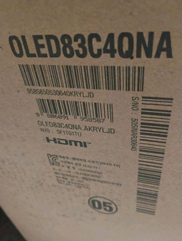 LG 올레드 OLED 83인치 77인치 TV 박스신품 이미지