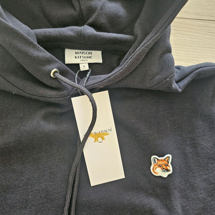 메종키츠네 후드 맨투맨 블랙 S 새상품 이미지