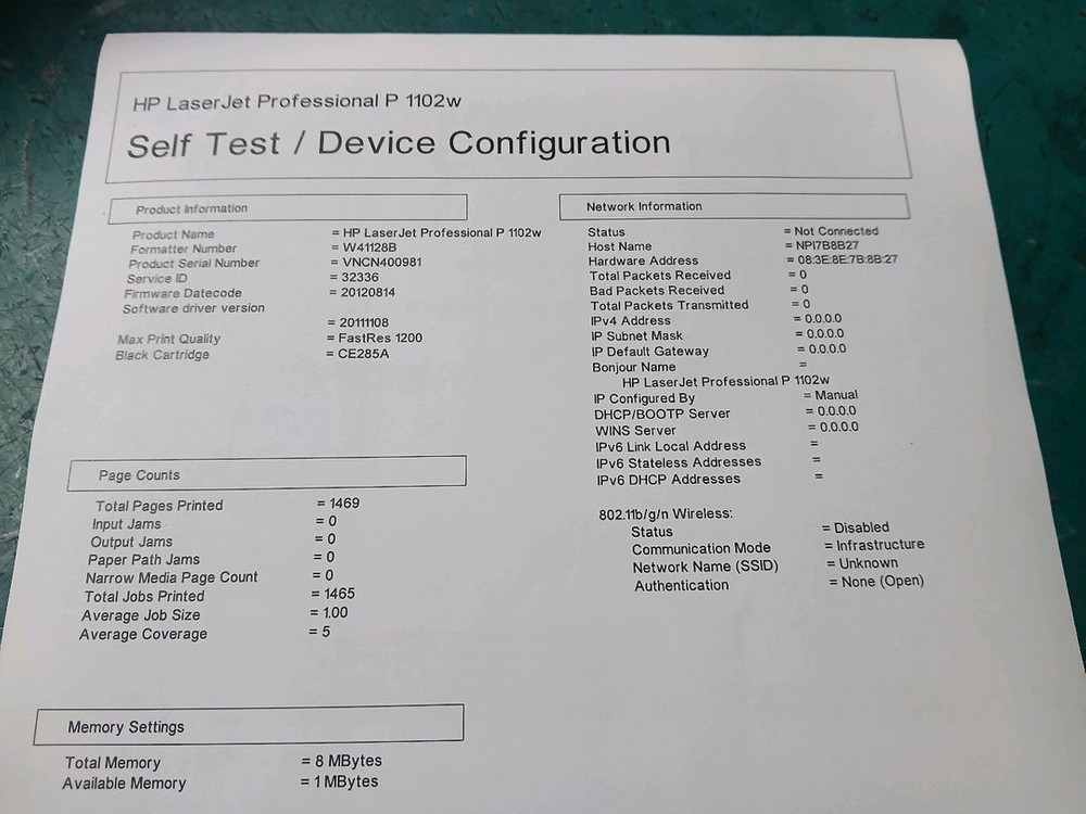 HP P1102W흑백레이저 프린터기 이미지