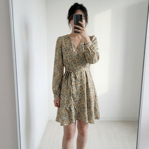 (새옷)여성패션 꽃무늬원피스 미니원피스 보세 44(xs)~66(m) 이미지
