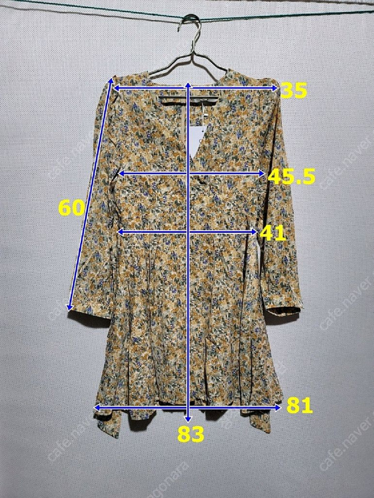 (새옷)여성패션 꽃무늬원피스 미니원피스 보세 44(xs)~66(m) 이미지
