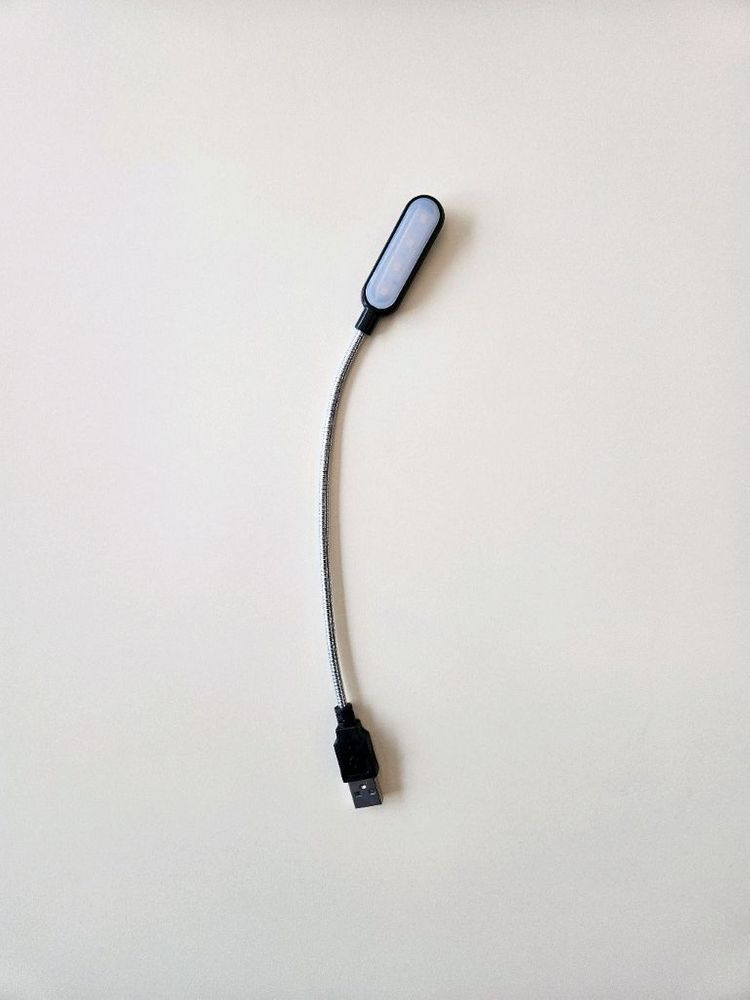 휴대용 USB 라이트 키보드 조명 독서 램프 보조배터리 전원 미니 LED 이미지