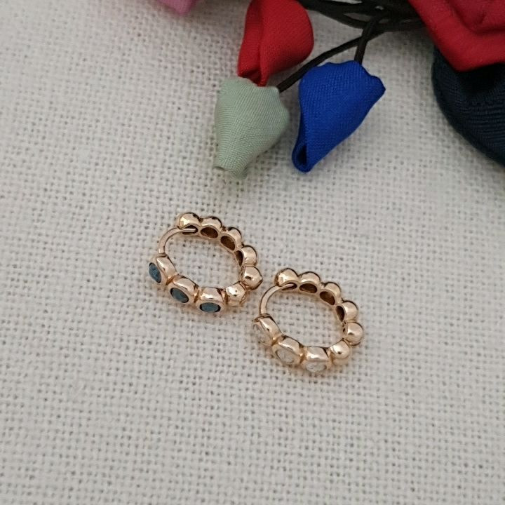 러프 다이아 귀걸이 14k 이미지