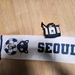 이랜드FC 머플러 초코캣 콜라보 머플러 k리그 굿즈 등 이미지
