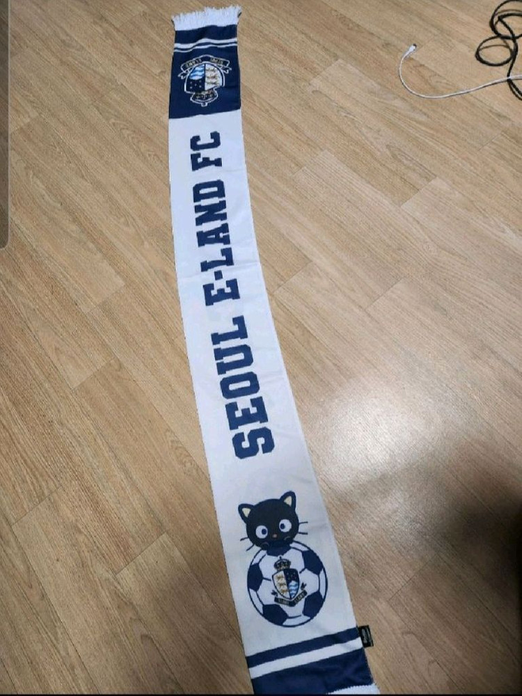 이랜드FC 머플러 초코캣 콜라보 머플러 k리그 굿즈 등 이미지
