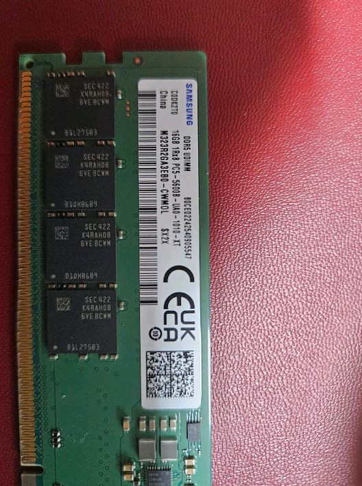 삼성 DDR5 16GB 램 2개 PC5-5600B 이미지