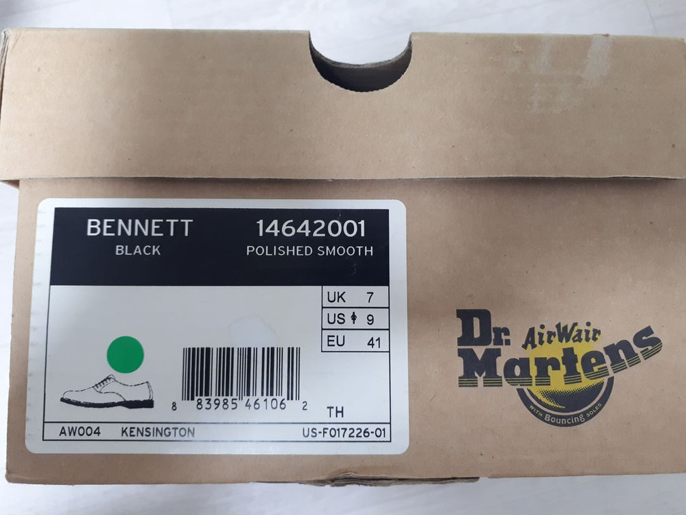 [대전] 새제품 260mm Dr.Martens bennett 닥터마틴 옥스포드화 단화 블랙 이미지