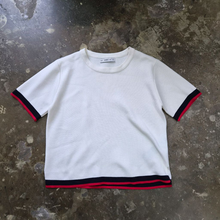 M) ZARA 자라 반팔 니트 이미지
