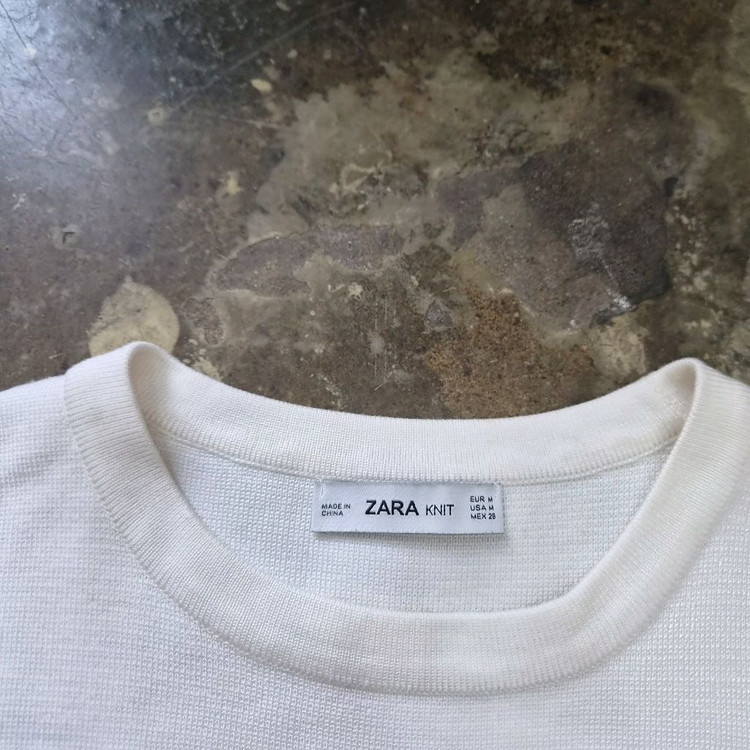 M) ZARA 자라 반팔 니트 이미지