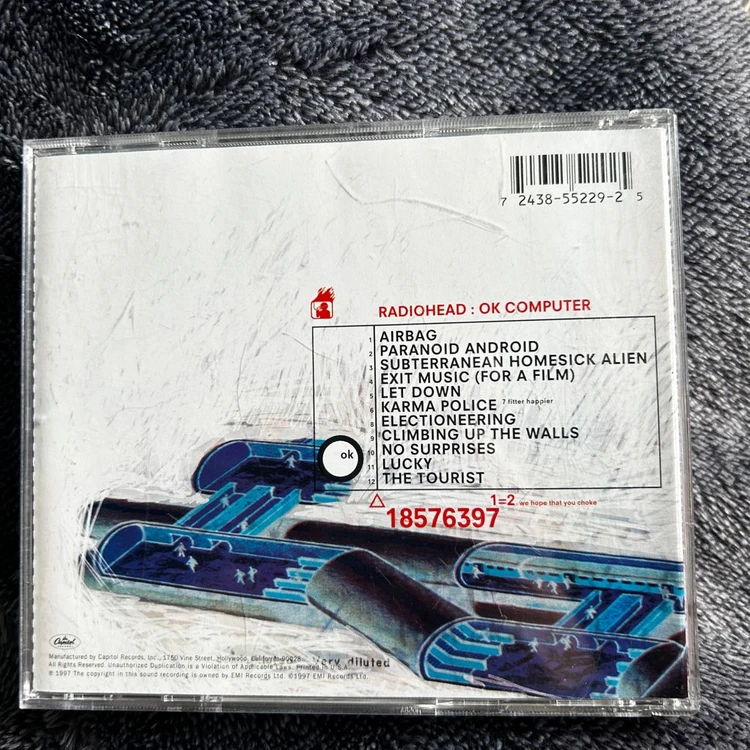 라디오헤드 초판 수입반 CD RADIOHEAD OK COMPUTER 팝니다 이미지