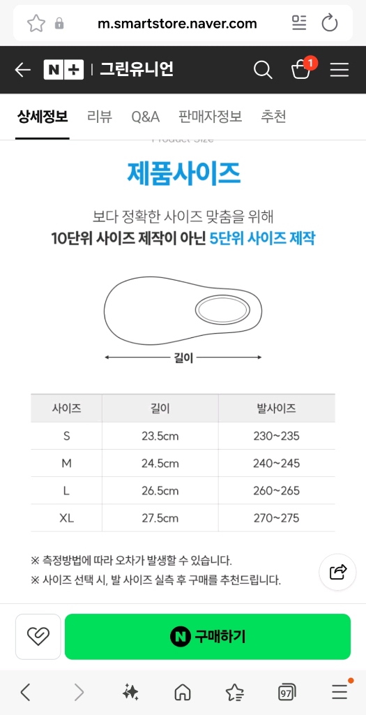 아쿠아슈즈 L사이즈, S사이즈 각 1개씩 총 2개 이미지