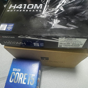 I5 10400 + BIOSTAR H410M 메인보드 + CPU 팝니다. 이미지