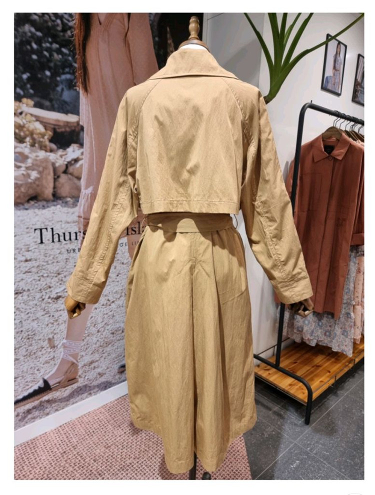 새옷 S 변형카라 BI자수 트렌치 코트 써스데이아일랜드 t204mctw3 이미지