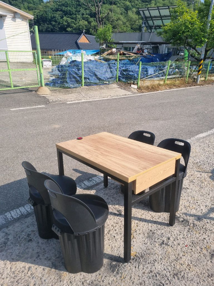 식당 4인용 식탁의자세트 이미지