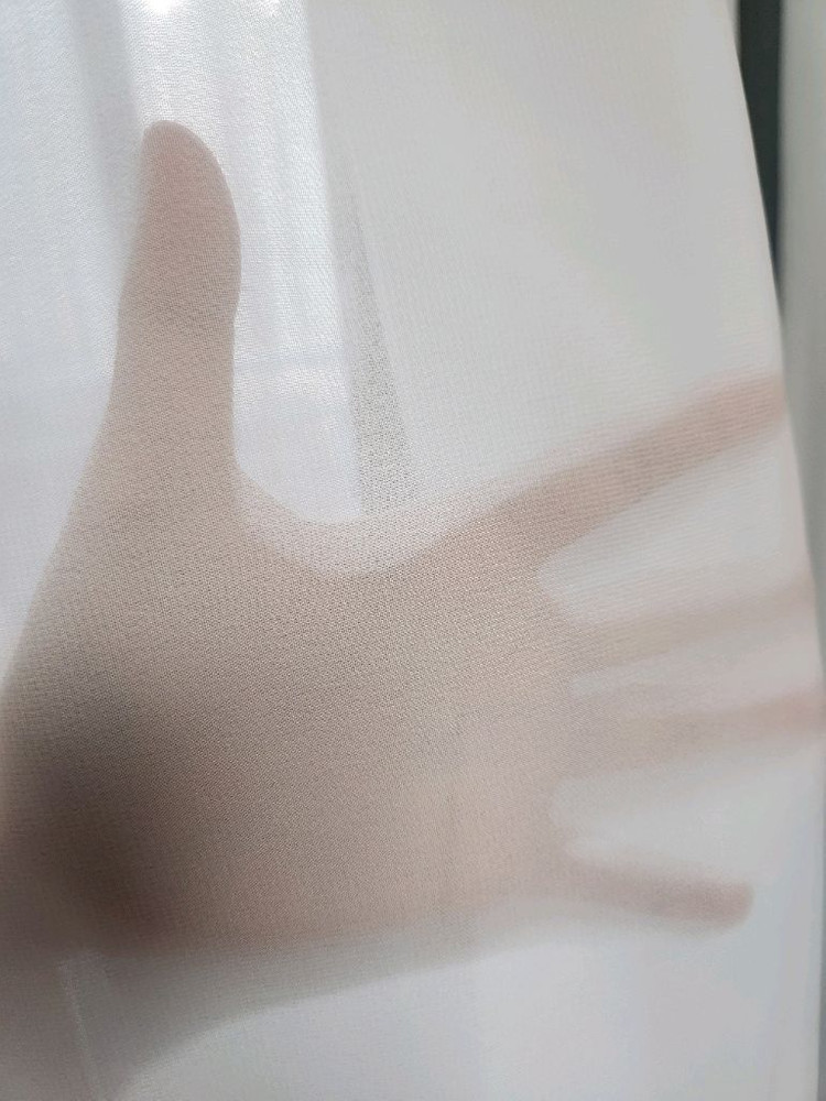 [새상품]형상기억 나비주름 쉬폰 커튼 2장 210x230 이미지