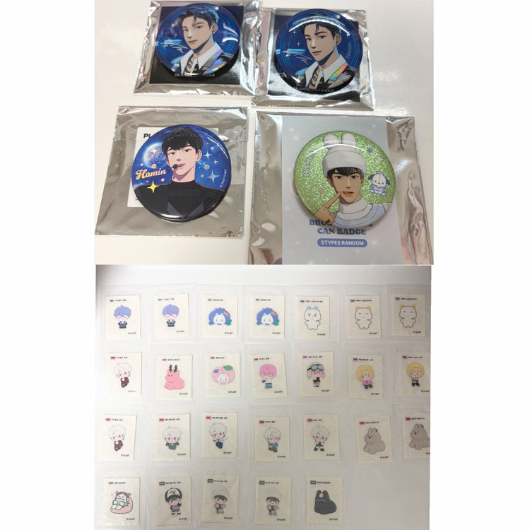 플레이브 PLAVE 예준 노아 밤비 은호 하민 지에스 gs25 띠부씰 26장 퀀텀 리프 앙콘 기다릴게 플뿌 캔뱃지 이미지