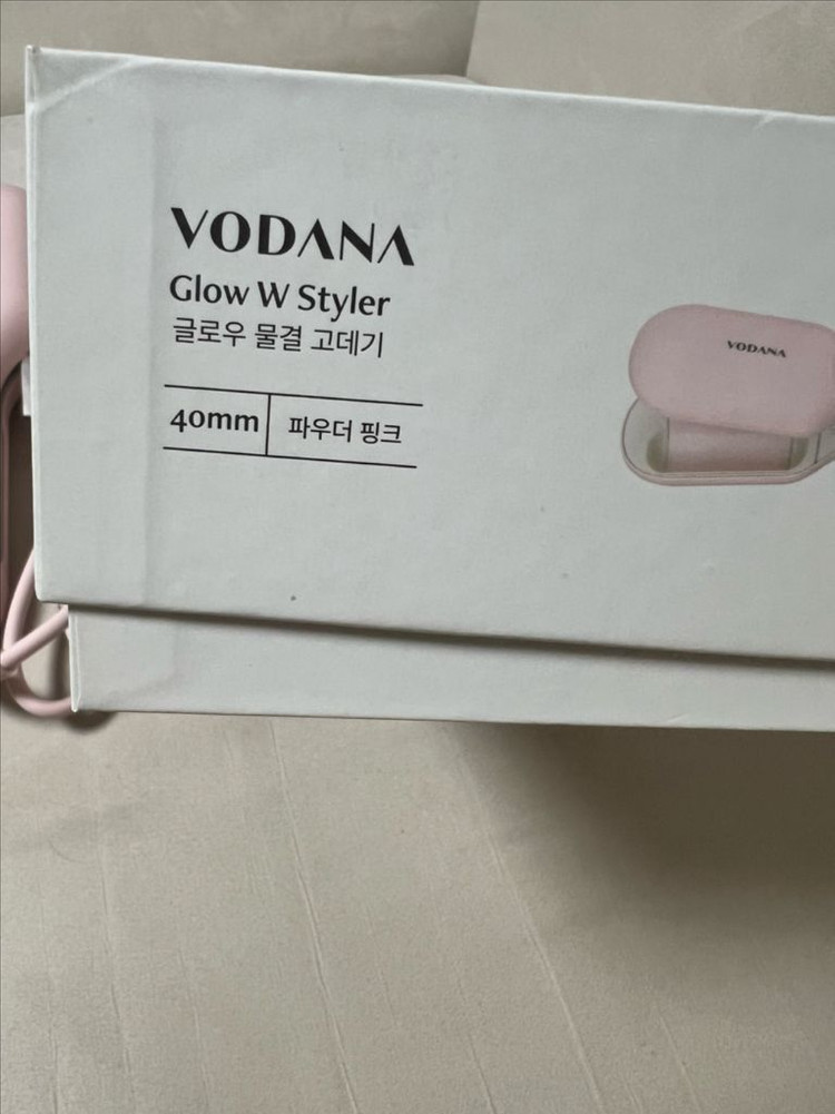보다나 글로우 W 스타일러 40mm 파우더 핑크 이미지