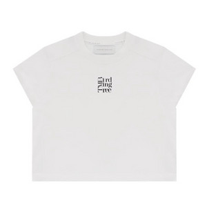 새상품) 트리밍버드 스몰 스퀘어 로고 크롭 티셔츠 이미지