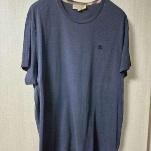 (정품) 버버리 자수 로고 반팔티 티셔츠 4061820 (2XL) 네이비 이미지