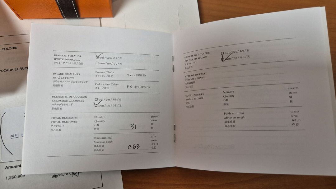 [새상품] 에르메스 피네스링 로즈골드 53호 이미지