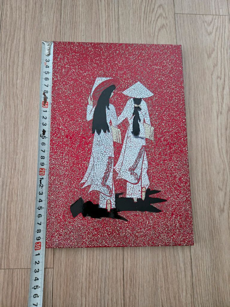 아오자이 베트남 전통 의상 그림 액자 이미지